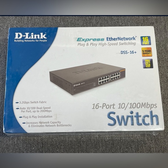 D-Link Gray Wired Router with 16 Ports - Picture 1 of 5